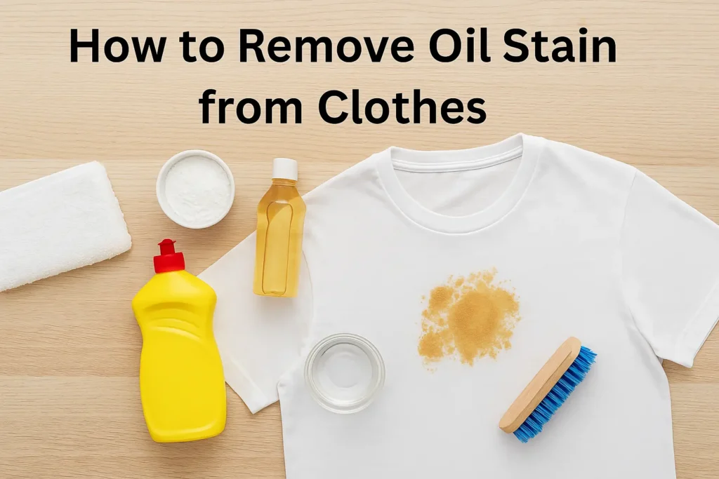 how to remove oil stain from clothes